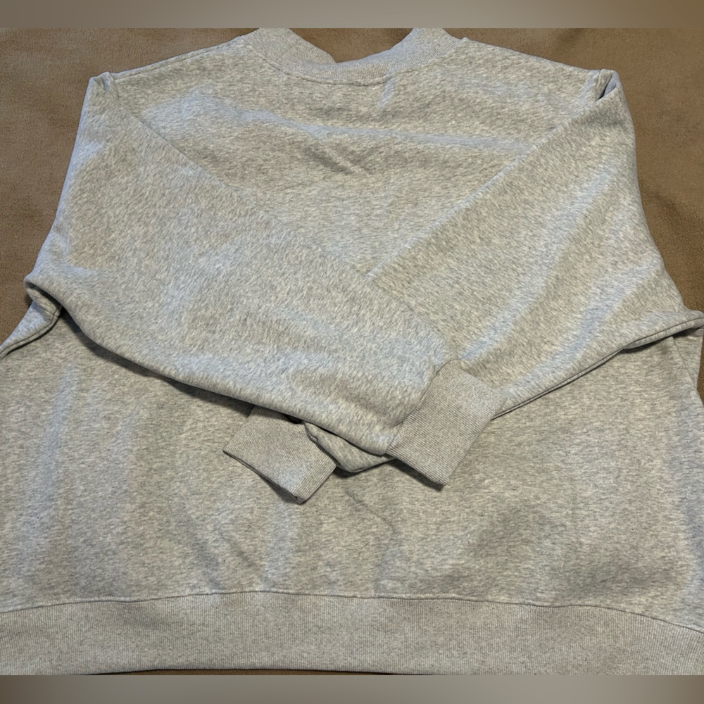Parke Fleece Varsity Mockneck Sweatshirt Classic Grey + Navy Size XXL NWOT - Picture 4 of 13